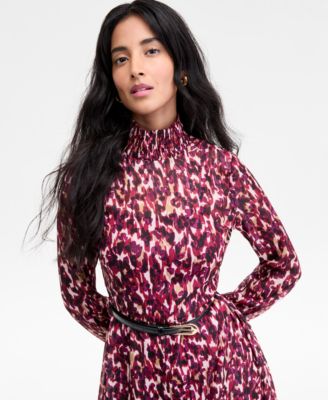 Women's Printed Belted Maxi Dress