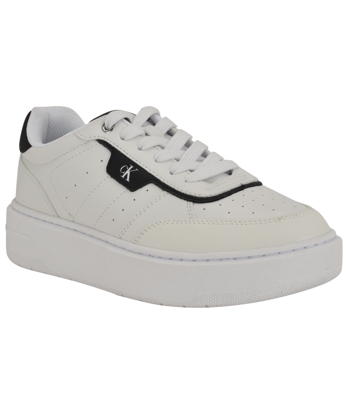 Calvin Klein Women's Domeni Lace-up Sneakers In White