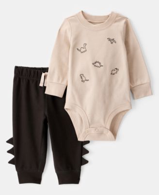 Carter's - Baby Boys Cotton Dinosaur Long-Sleeve Bodysuit & Pants, 2 Piece Set