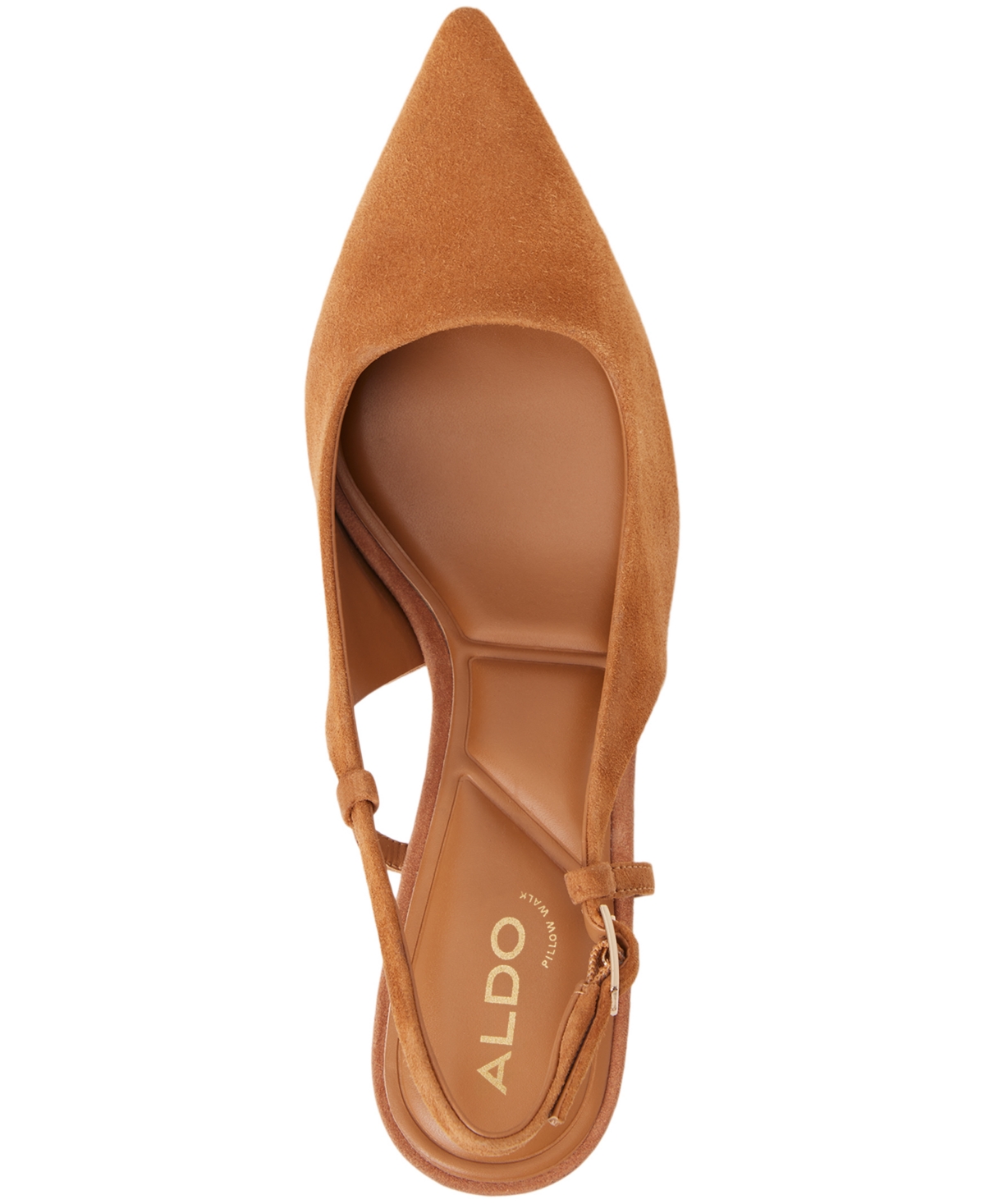 Aldo Adan Pointed Toe Slingback Pump In Brown