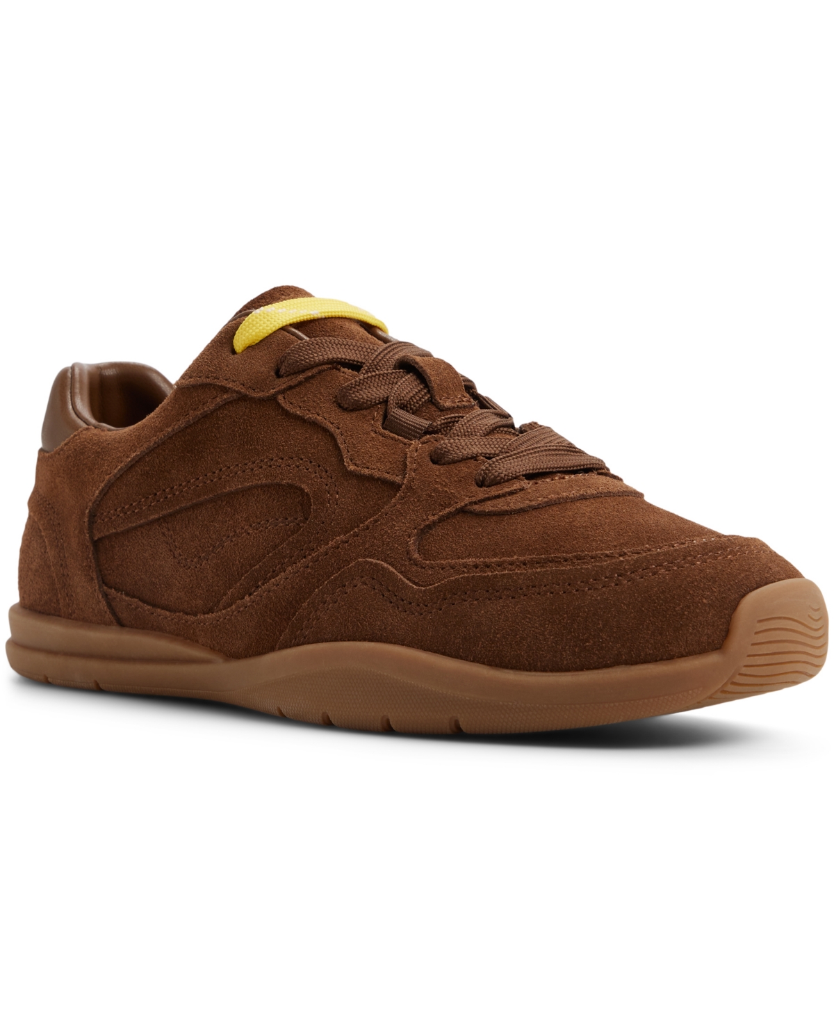 Women's Zendayya Low-Top Lace-Up Retro Sneakers - Gold Suede