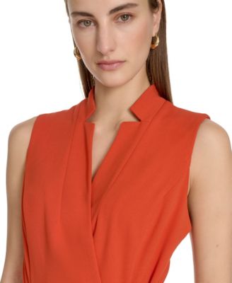 Petite Sleeveless Midi Sheath Dress