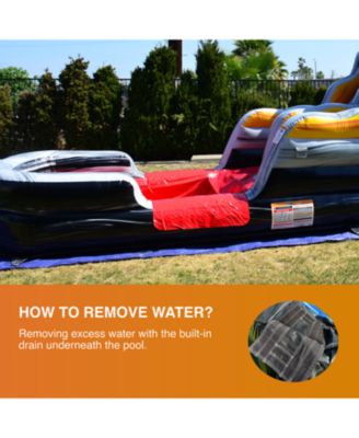 15  Flame Commercial Grade Water Slide with Splash Pool for Kids and Adults (with Blower), Outdoor Indoor, Wet Dry Use, Tall Inflatable