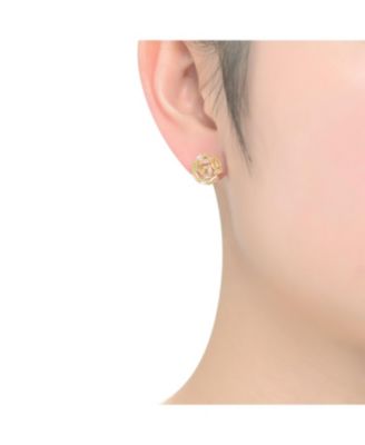 Women's Sterling Silver Baguette Cubic Zirconia Bundle Stud Earrings