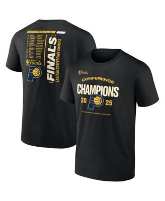 Fanatics - Men's Black Indiana Pacers 2025 NBA Eastern Conference Champions Roster Buzzer Beater T-Shirt