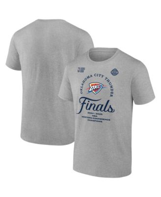 Fanatics - Men's Steel Oklahoma City Thunder 2025 NBA Western Conference Champions Locker Room T-Shirt