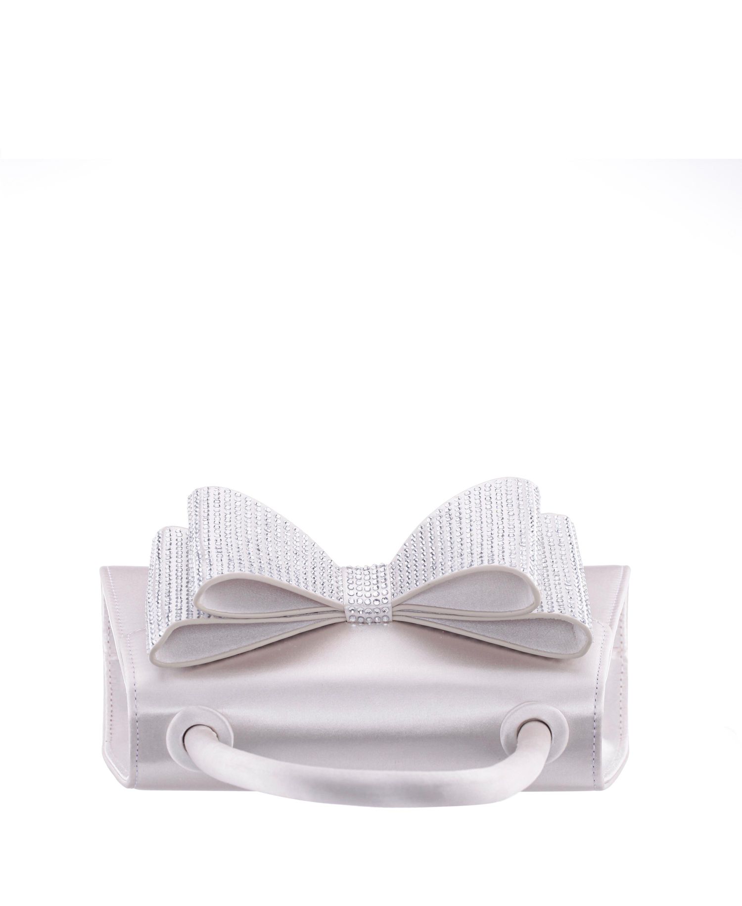 Crystal Double Bow Handheld Satchel Bag