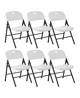 6-Pack Plastic Folding Chair Set