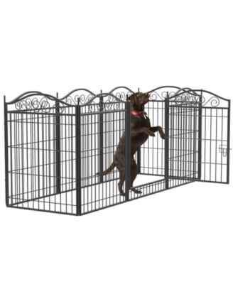 8 Panels 34.6''  Heavy Duty Dog Playpen with Lock and Door,Outdoor Dog Exercise Fence