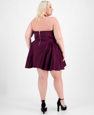 Trendy Plus Size A-Line Halter Dress