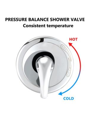 Shower System with Tub Spout Rain Shower Tub Set, High Pressure Dual 2 in 1 Shower Combo Faucet with Valve