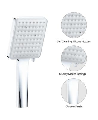Chrome high pressure multi function with hand held shower faucet