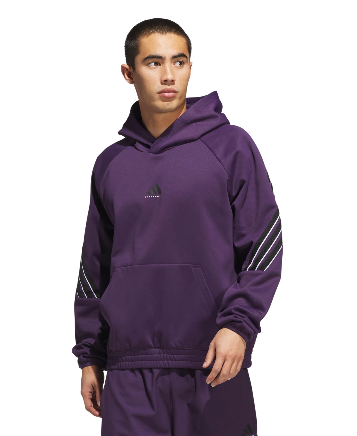 Men's Select Foundation Fleece Basketball Hoodie - Aurora plum, Black