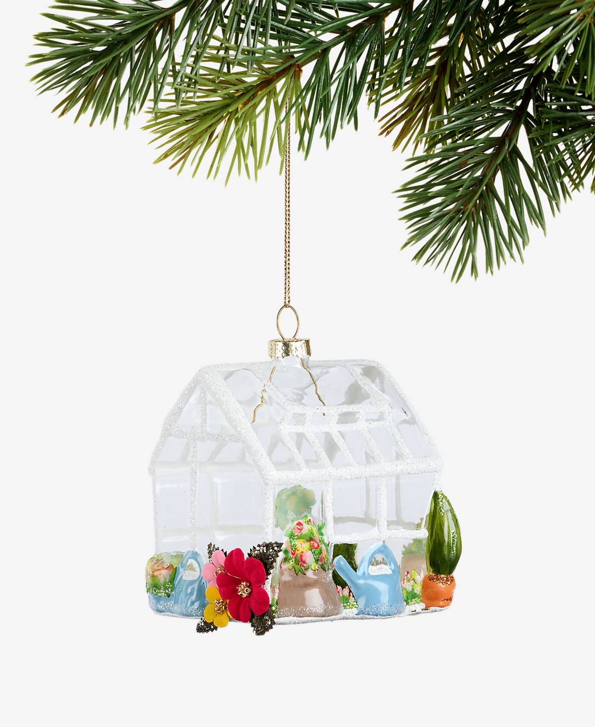 Holiday Lane Eclectic Charm Glass Greenhouse Ornament, Macy's Exclusive In Transparent