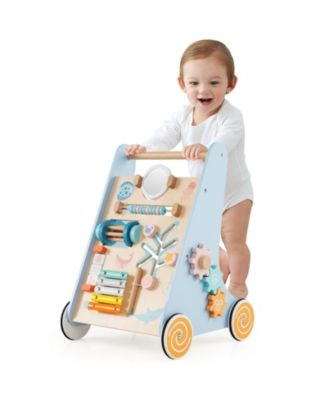 Toddler Walker Push and Pull Learning Activity Center with Wheels