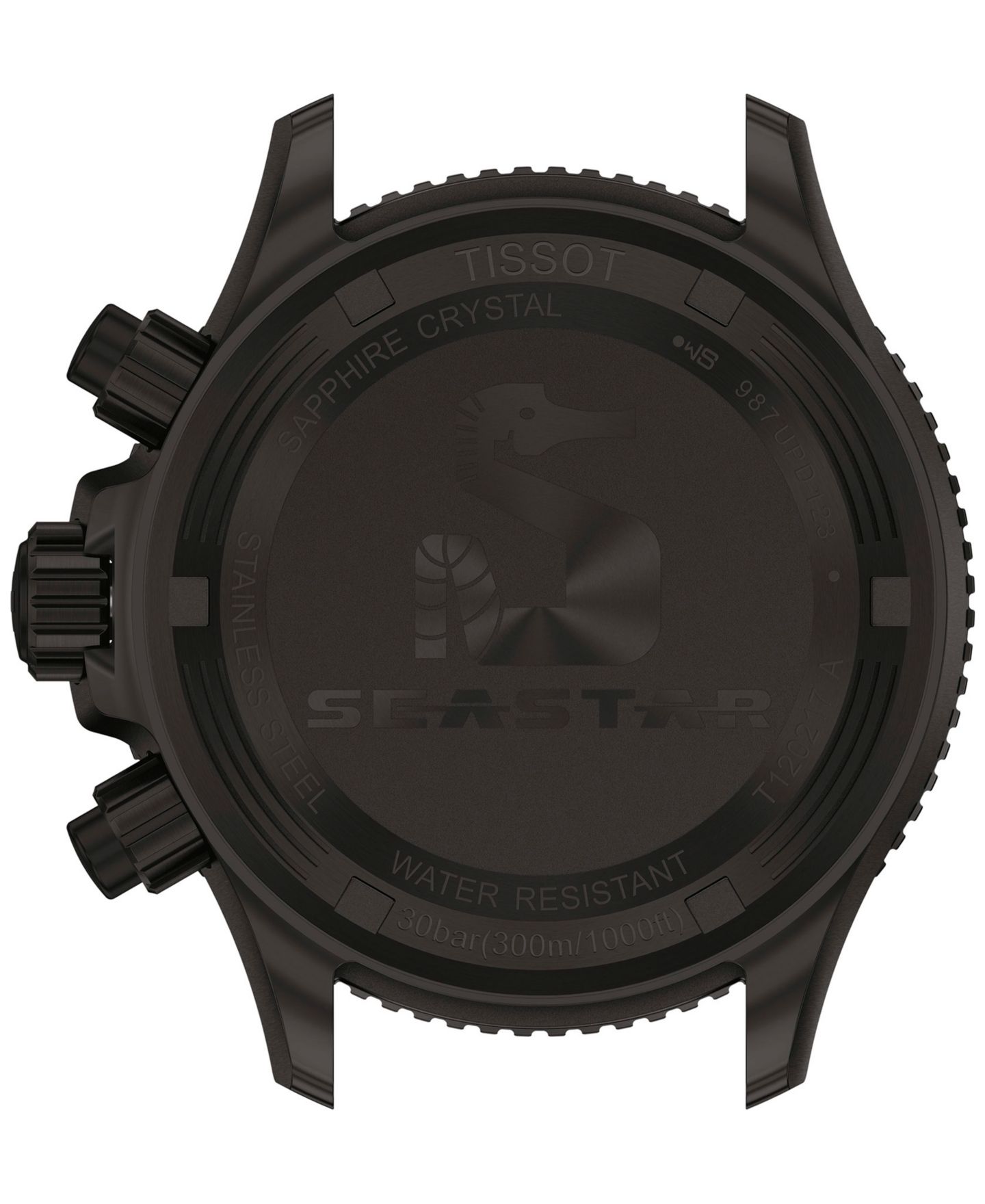 Мужские часы Tissot Swiss Chronograph Seastar 1000 Black Rubber Strap Watch 38mm — фото 2