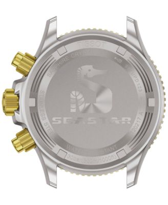 Men's Swiss Chronograph Seastar 1000 Two-Tone Stainless Steel Bracelet Watch 38mm