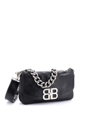 Small BB Soft Flap Bag Leather