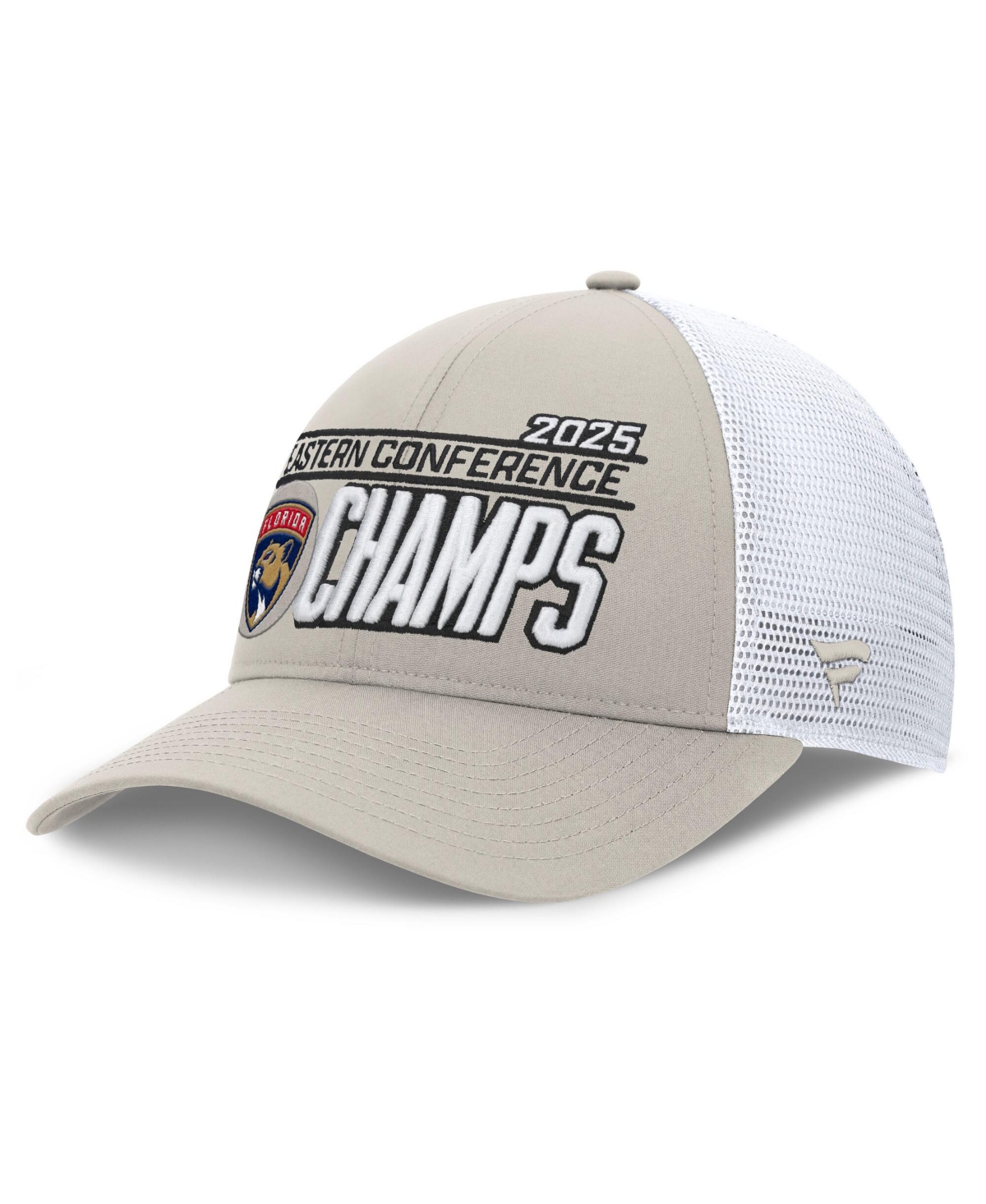 Men's Gray/White Florida Panthers 2025 Nhl Eastern Conference Champions Locker Room Adjustable Hat - Gray, White