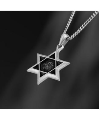 Star of David Pendant – Stainless Steel, Silver Finish