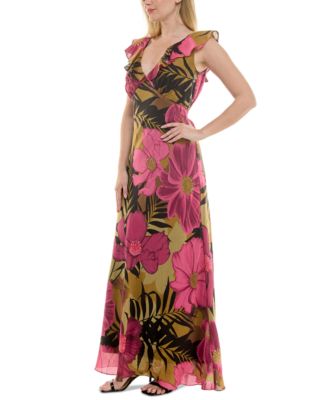 Women's Ruffled Sleeveless A-Line Dress