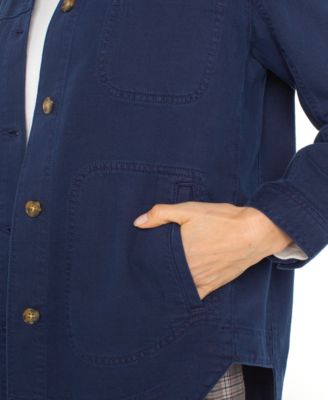 Women's Button-Front Shirt Jacket