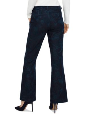 Women's Floral Denim Kelsey Flare Pants 