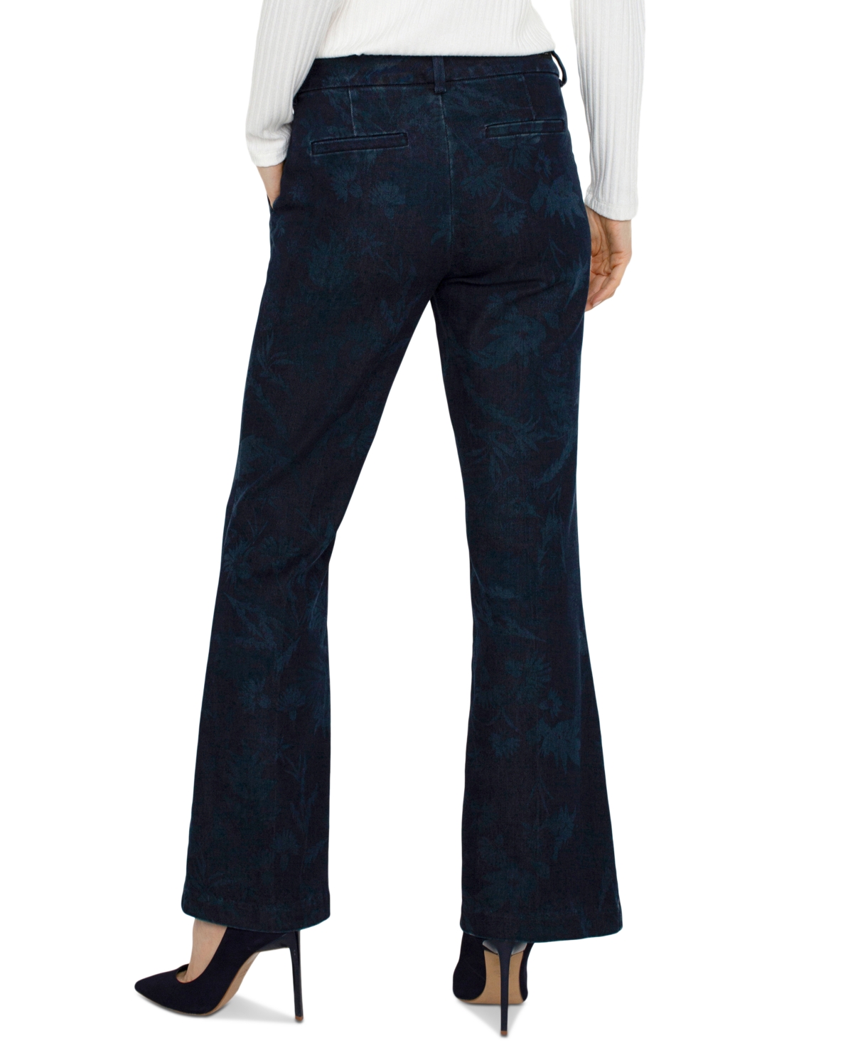 Liverpool Los Angeles Women's Floral Denim Kelsey Flare Pants In Multi