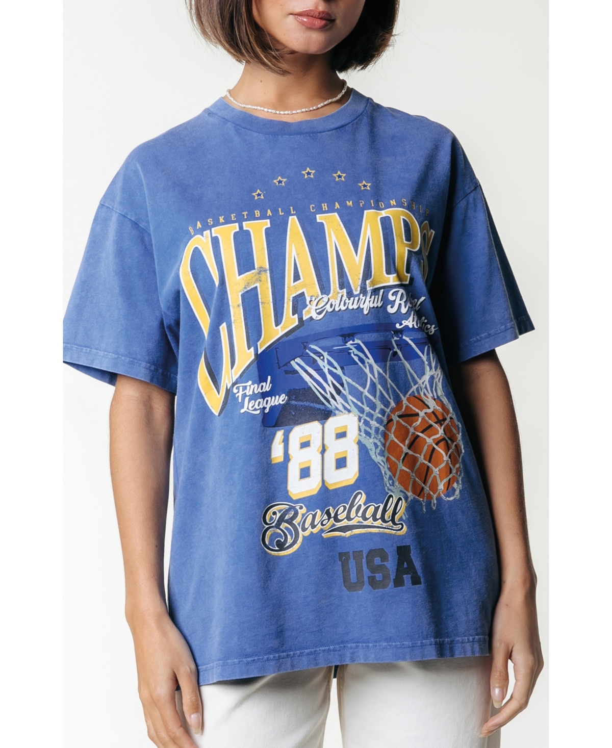 Women's Champions Acid Wash Loosefit Tee