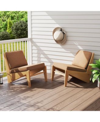 2-Pack Outdoor Patio Cushion Set with Removable Covers