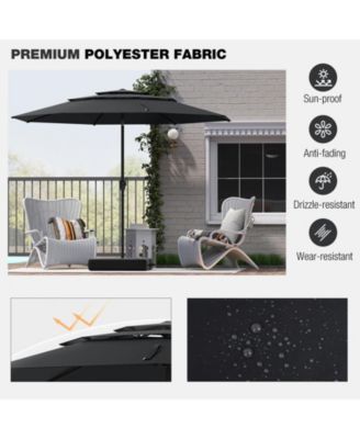 3-tier Vented Patio Umbrella with Push Button Tilt