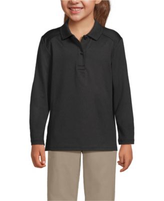 Girls Long Sleeve Feminine Fit Rapid Dry Polo Shirt