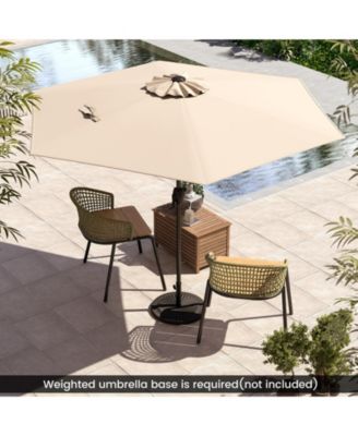 Outdoor Patio Heavy Duty Market Umbrella with Push Button Tilt