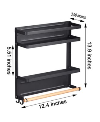Magnetic Kitchen Organization Rack With Paper Towel Holder