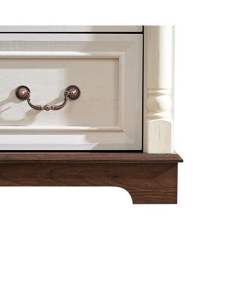 CASAINC Farmhouse Style 6 Drawer Dresser Bathrooom Cabinet Chest with Base Wooden Rustic Chest of Drawers, Storage Dresser Organizer