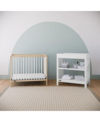 Teddi 4-in-1 Convertible Mini Crib - Natural with White