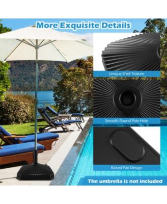Fillable Umbrella Base with Shell Texture and 3 Coupler Sizes