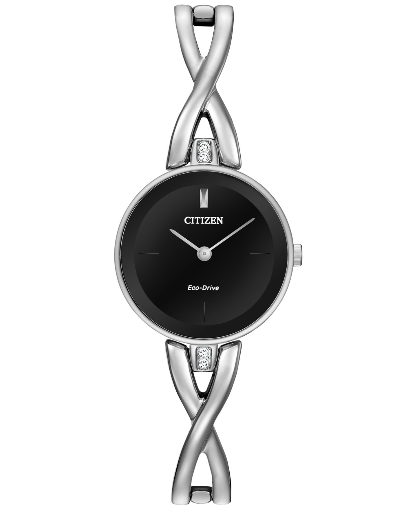 Женские часы Citizen Eco-Drive Stainless Steel Bangle Bracelet Watch 23mm EX1420-50E — фото 1