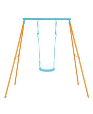 Kids Outdoor Heavy Duty Metal Swing Set with Stand