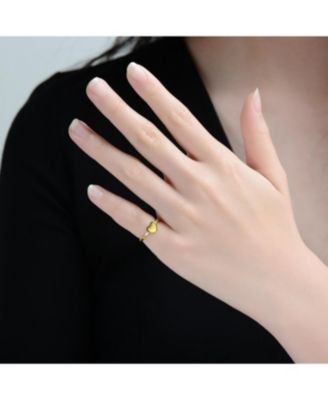 14K Gold Plated Heart Shaped Ring