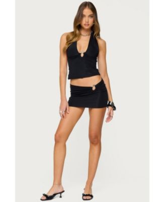 Women's Billey Metal Ring Halter Top