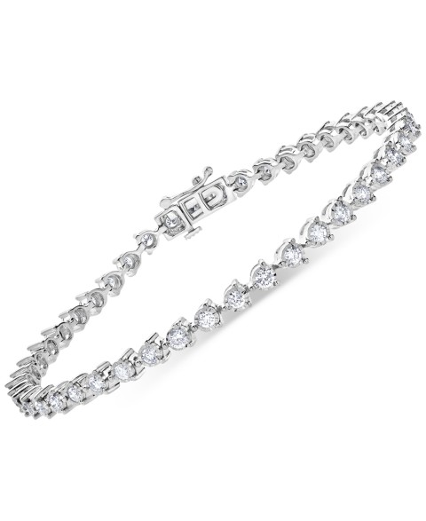 Украшения Forever Grown Diamonds Lab Grown Diamond Tennis Bracelet (2 ct. t.w.) in Sterling Silver