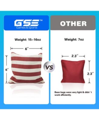 Set of 8 Premium Weather Resistant Regulation Size and Weight Cornhole Bean Bags.