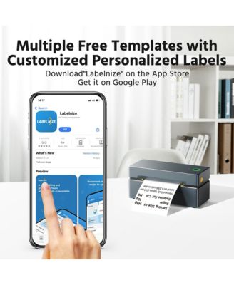 POLONO Bluetooth Thermal Shipping Label Printer, Wireless 4x6 Shipping Label Printer for Small Business, Support iOS, Android, Windows and Mac, Compatible with Amazon, Ebay, Shopify, Etsy, USPS