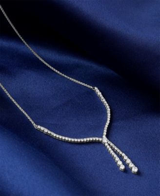 Diamond Lariat Necklace (2 ct. t.w.) in 14k White Gold, 16-3/4" + 2" extender, Exclusively at Macy's