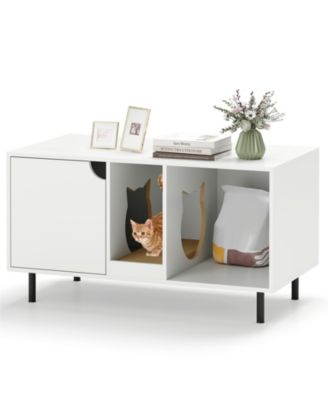 Cat Litter Box Enclosure for 2 Cats Hidden Cat Washroom