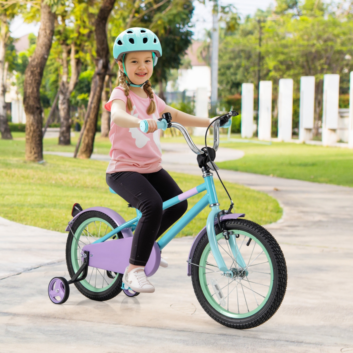 Adjustable Handlebar Saddle Kids Bike Lightweight Easy to Ride