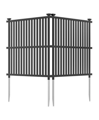 Air Conditioner Fence Panel with Metal Ground Stakes for Outside