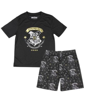 Big Boys Hogwarts Crest Wizard 2-Piece Kids' Pajama Short Set