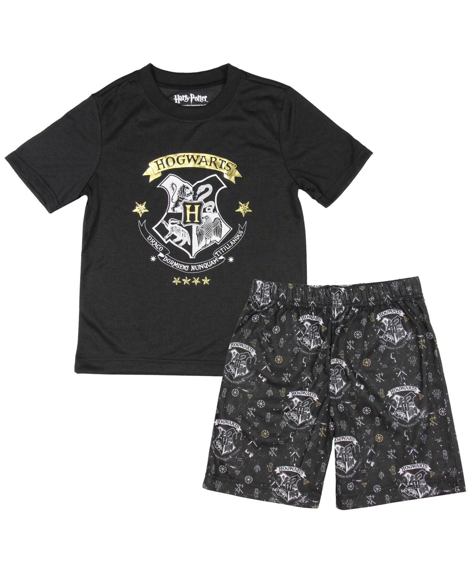 Boys' Hogwarts Crest Wizard 2-Piece Kids' Pajama Short Set